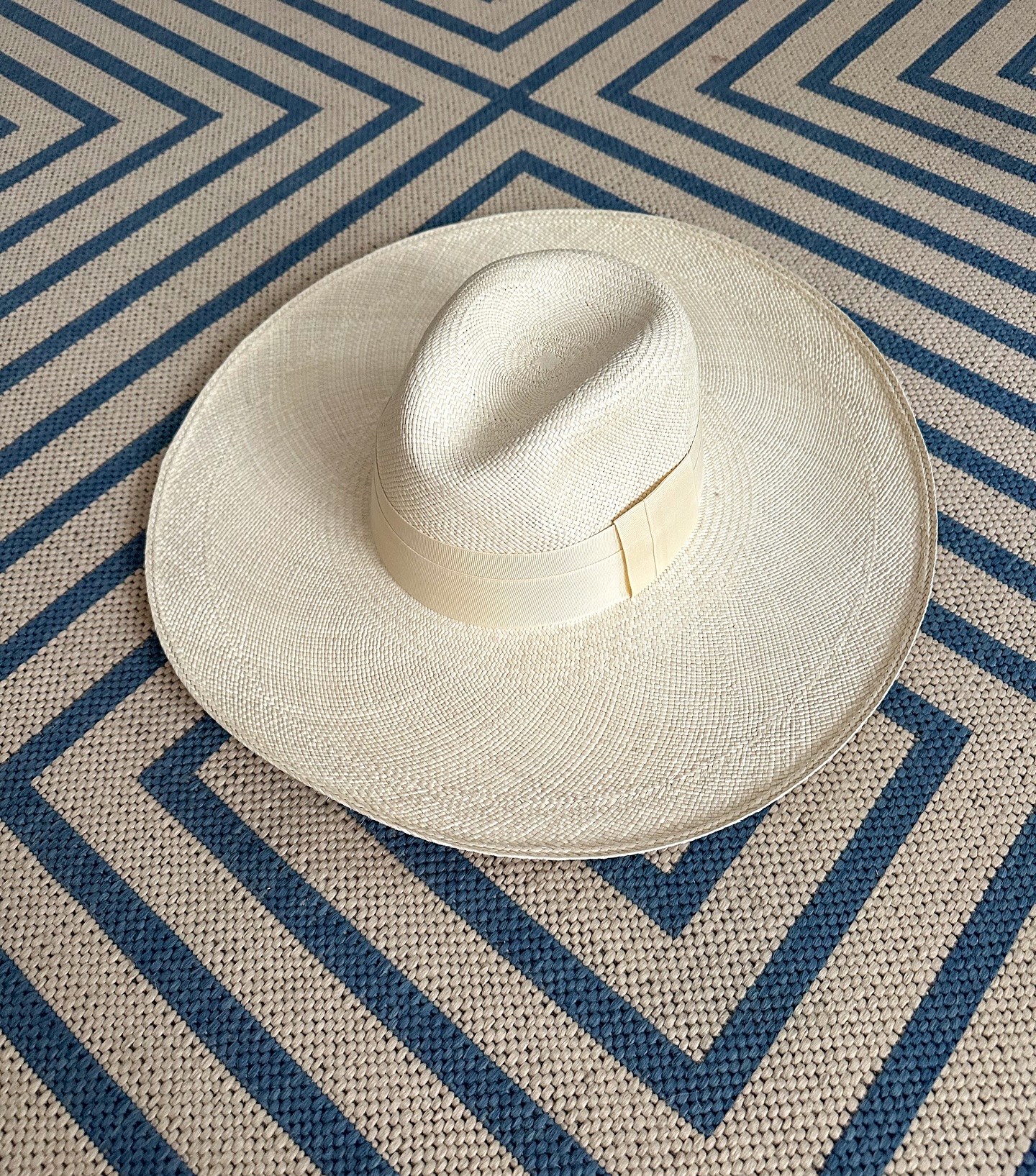 ほぼ未使用【HUNTISM】Panama Boater Hat　焼き印有 Classic Panama Boater